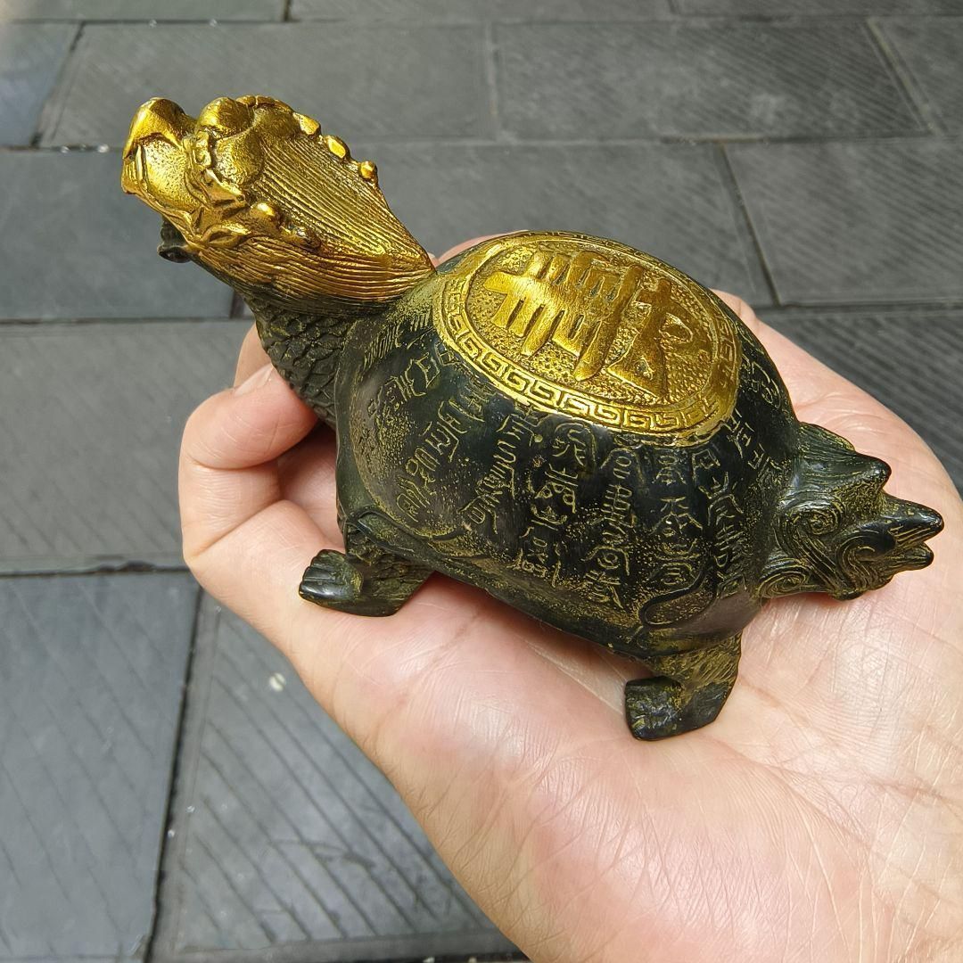 銅製 長寿竜亀 銅製品 鎮宅 辟邪 開 運風水 招財 置物 工芸品 装飾品