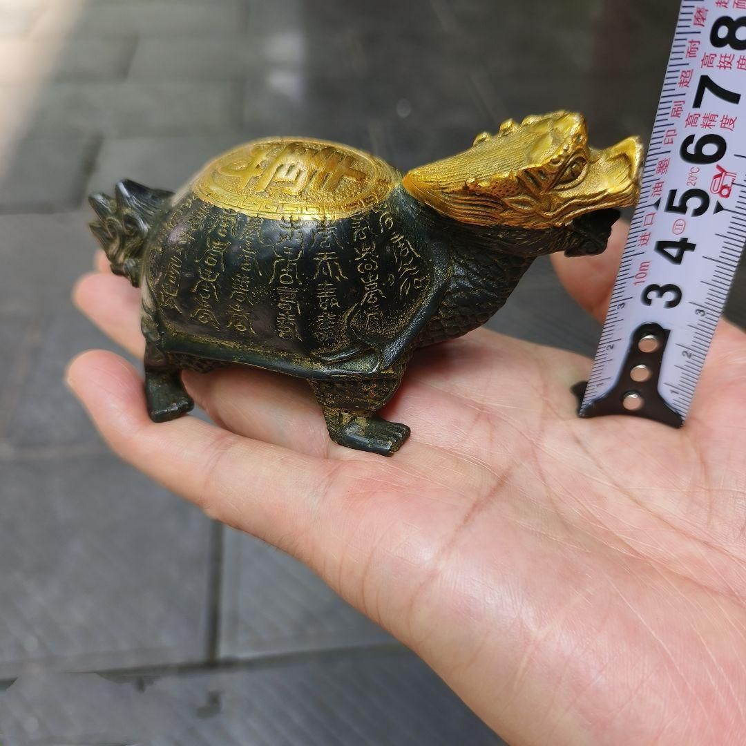 銅製 長寿竜亀 銅製品 鎮宅 辟邪 開 運風水 招財 置物 工芸品 装飾品