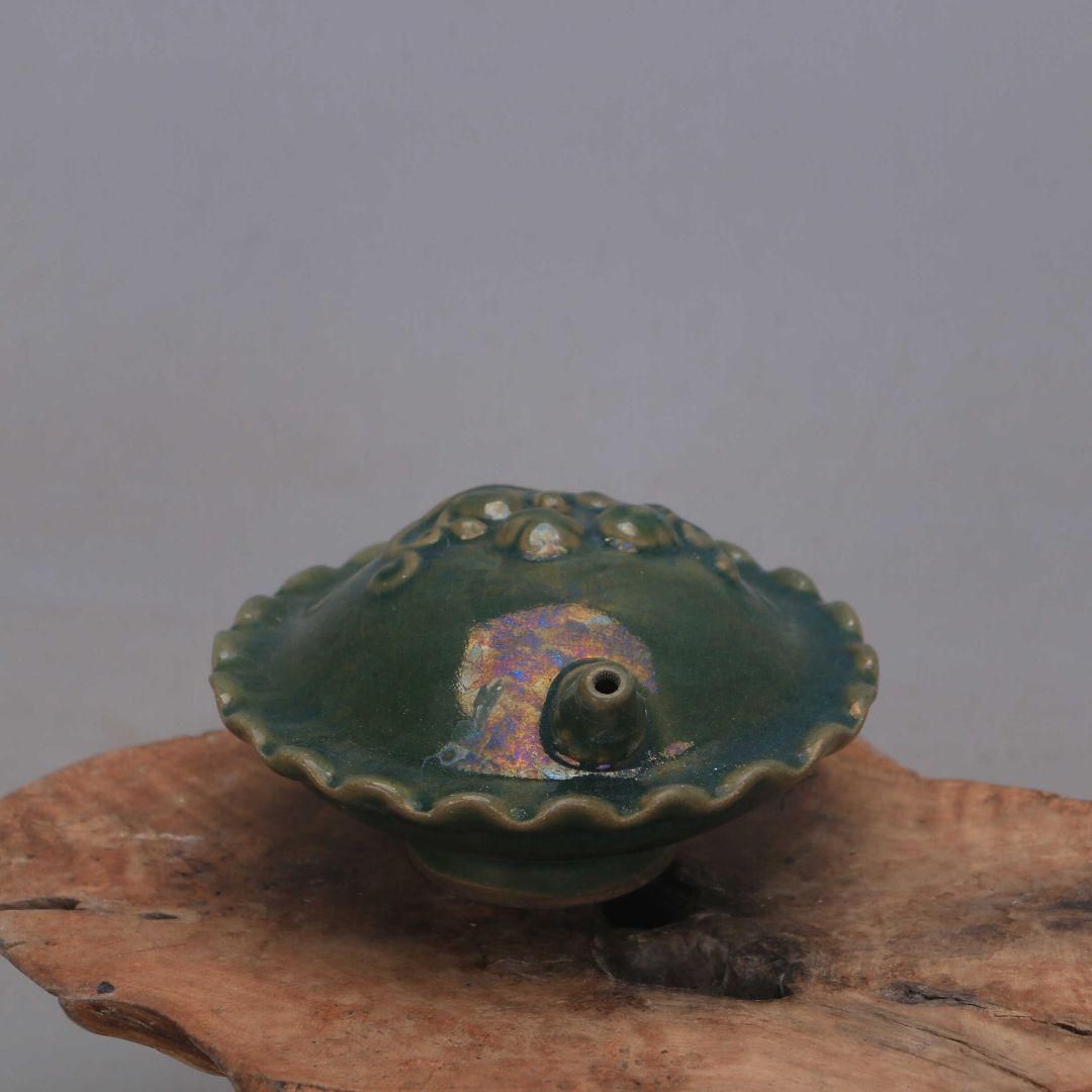 汝窯軍緑釉水滴壺 墨壺 景徳鎮 磁器 書道具 文房具 現代工芸品 美術品