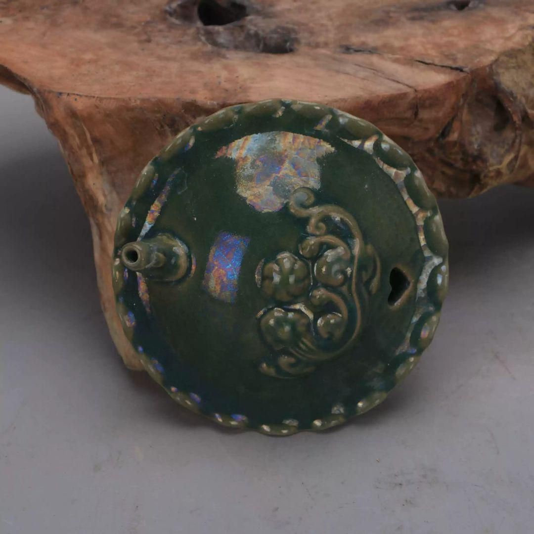 汝窯軍緑釉水滴壺 墨壺 景徳鎮 磁器 書道具 文房具 現代工芸品 美術品