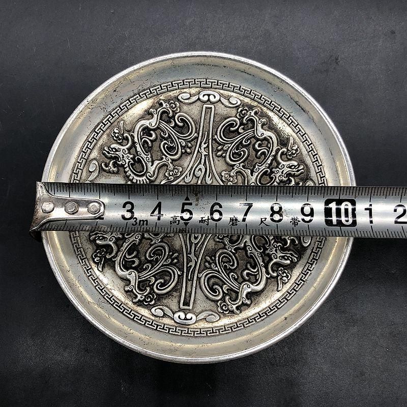 銅製 清乾隆双龍戯珠盤銅盤 彫刻 置物 開運 風水 - メルカリ