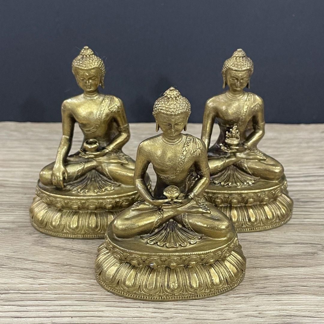 仏教美術 仏像 三宝仏 銅製 仏像 彫刻 置物 開運 風水 工芸品 - メルカリ