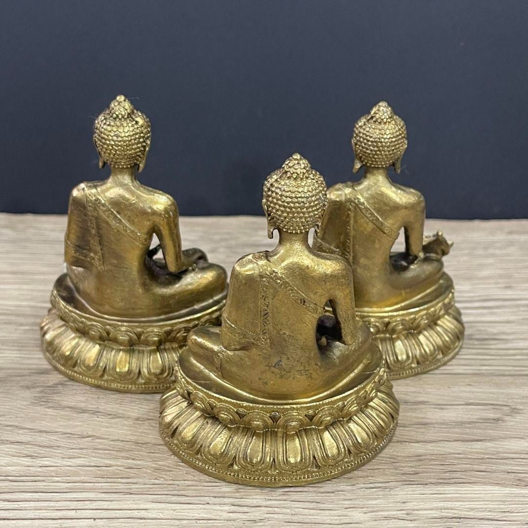 仏教美術 仏像 三宝仏 銅製 仏像 彫刻 置物 開運 風水 工芸品 - メルカリ