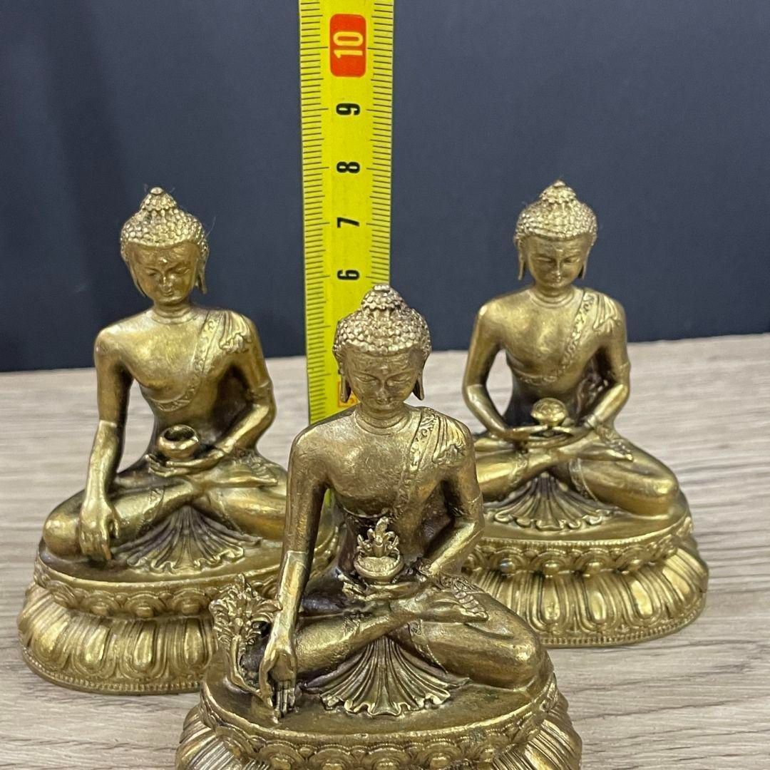 仏教美術 仏像 三宝仏 銅製 仏像 彫刻 置物 開運 風水 工芸品 - メルカリ