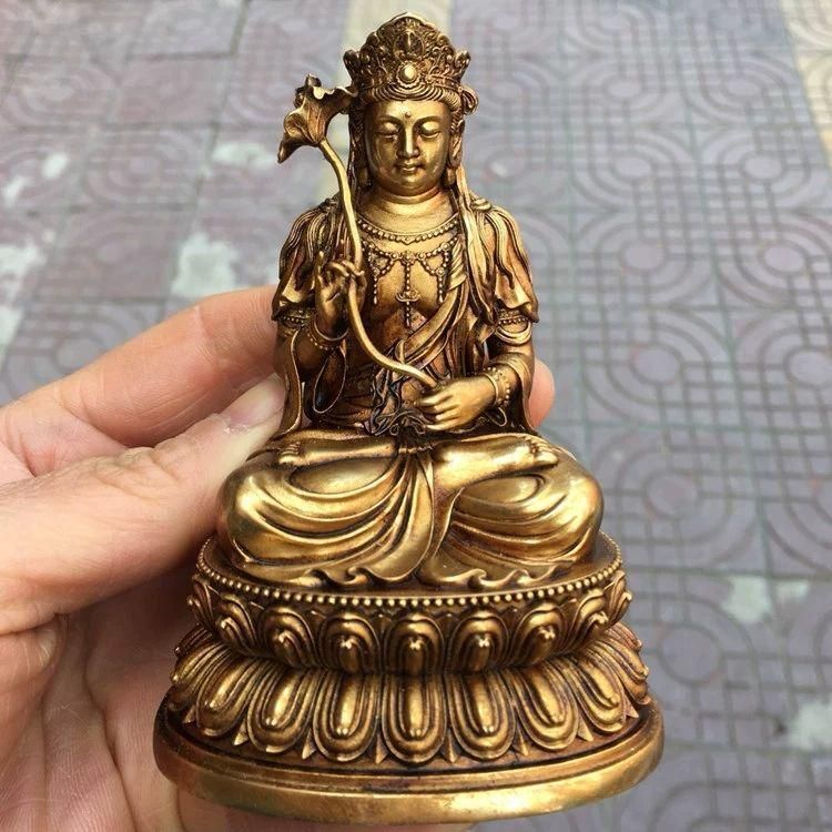 地蔵 大勢至菩薩 観音 銅製 仏像 彫刻 置物 開運 風水 - メルカリ