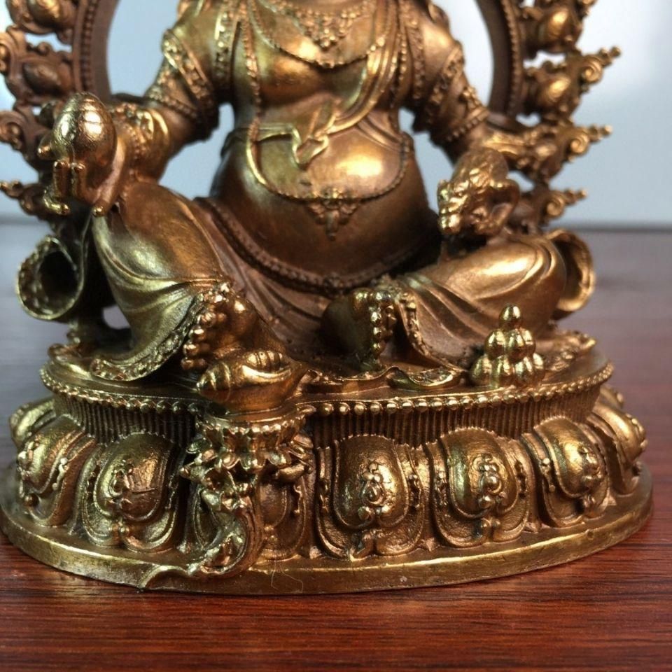 仏教美術 仏像 黄財神仏像 密教護法 供養仏像 開運 風水 招財 置物