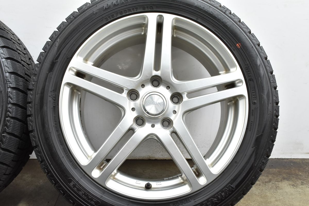 2023年製 バリ溝】ROADLINE 17in 6.5J +55 PCD114.3 ダンロップ WM02