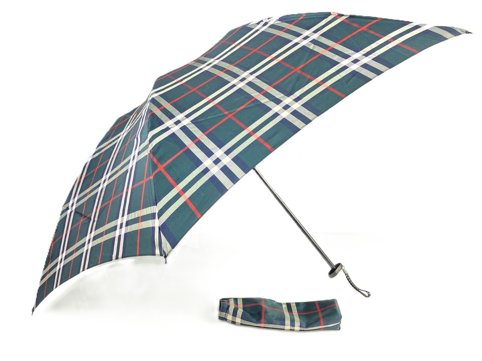 BURBERRY バーバリー 折りたたみ傘 グリーン チェック BURBERRY バーバリー 折りたたみ傘 グリーン チェック BURBERRY