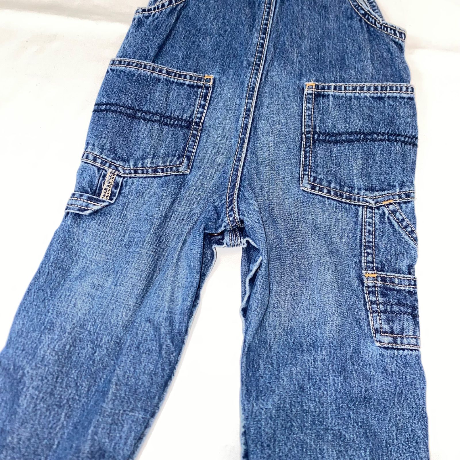 定番】デニムオーバーオール OSHKOSH 90cm インディゴ オールシーズン