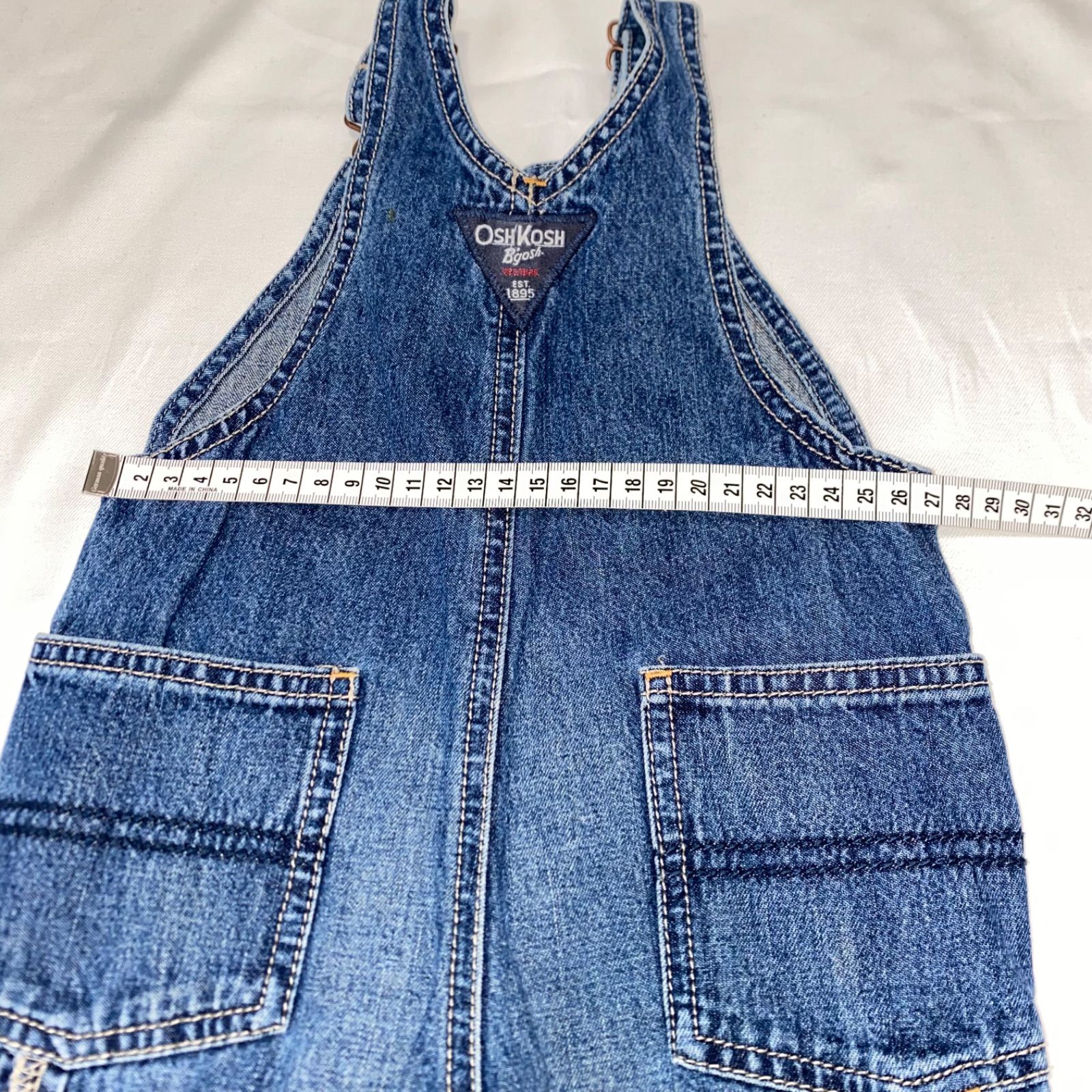 定番】デニムオーバーオール OSHKOSH 90cm インディゴ オールシーズン