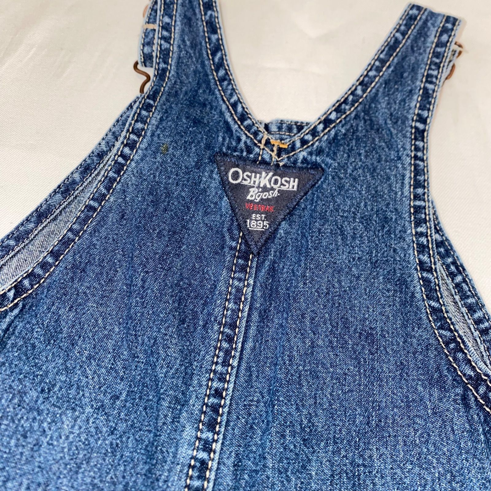 定番】デニムオーバーオール OSHKOSH 90cm インディゴ オールシーズン