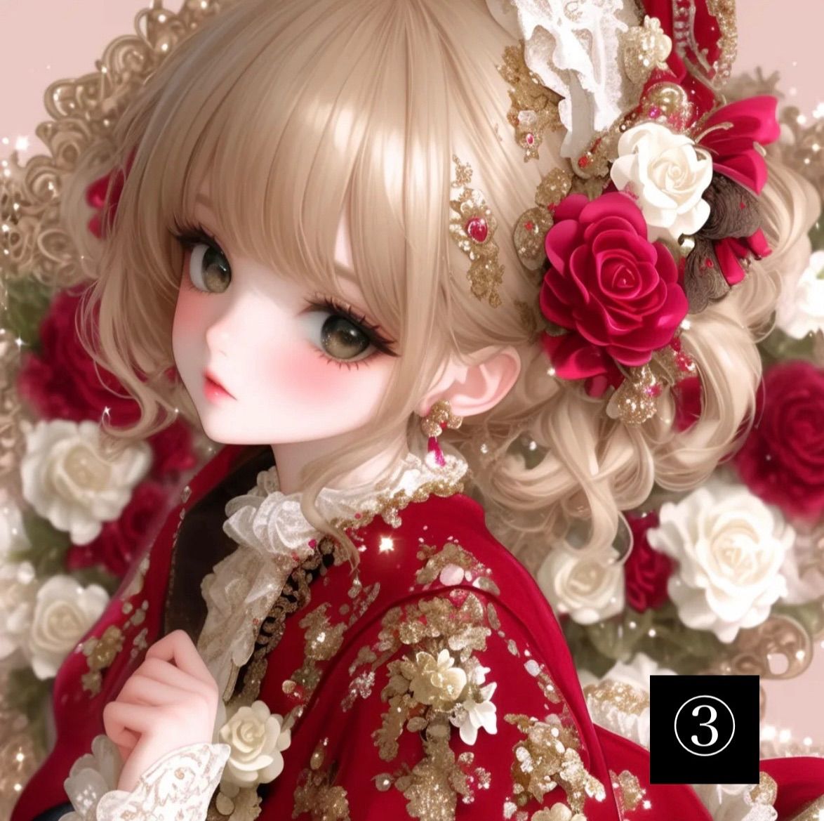 ハンドメイド　オーダー受付ページ　　♡ドレッシーな女の子　パネル♡ ハンドメイド オーダー受付ページ ♡女の子 パネル♡ ③ ハンドメイド