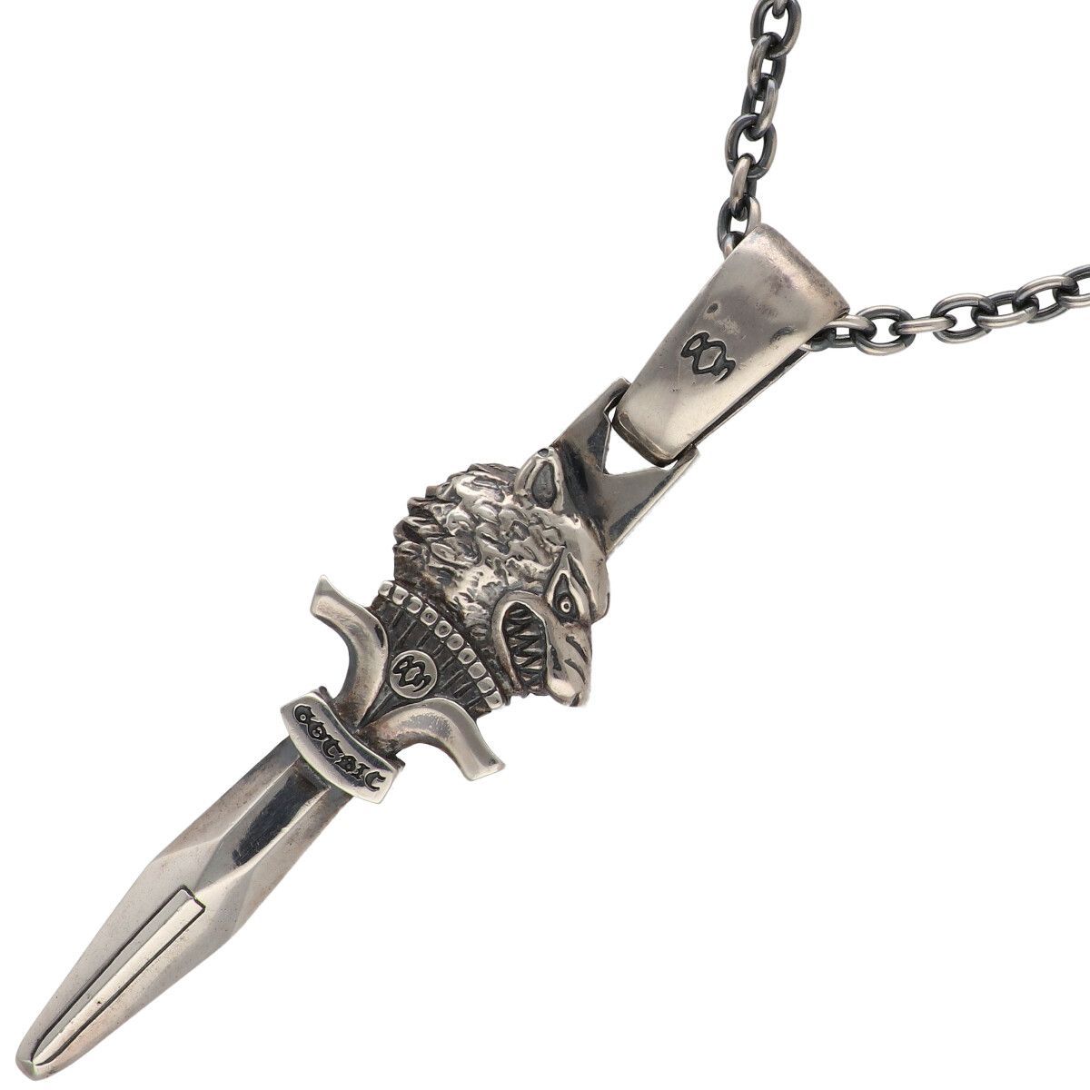 中古】 GOTHIC YOHJI YAMAMOTO ヨウジヤマモト ウルフダガーネックレス