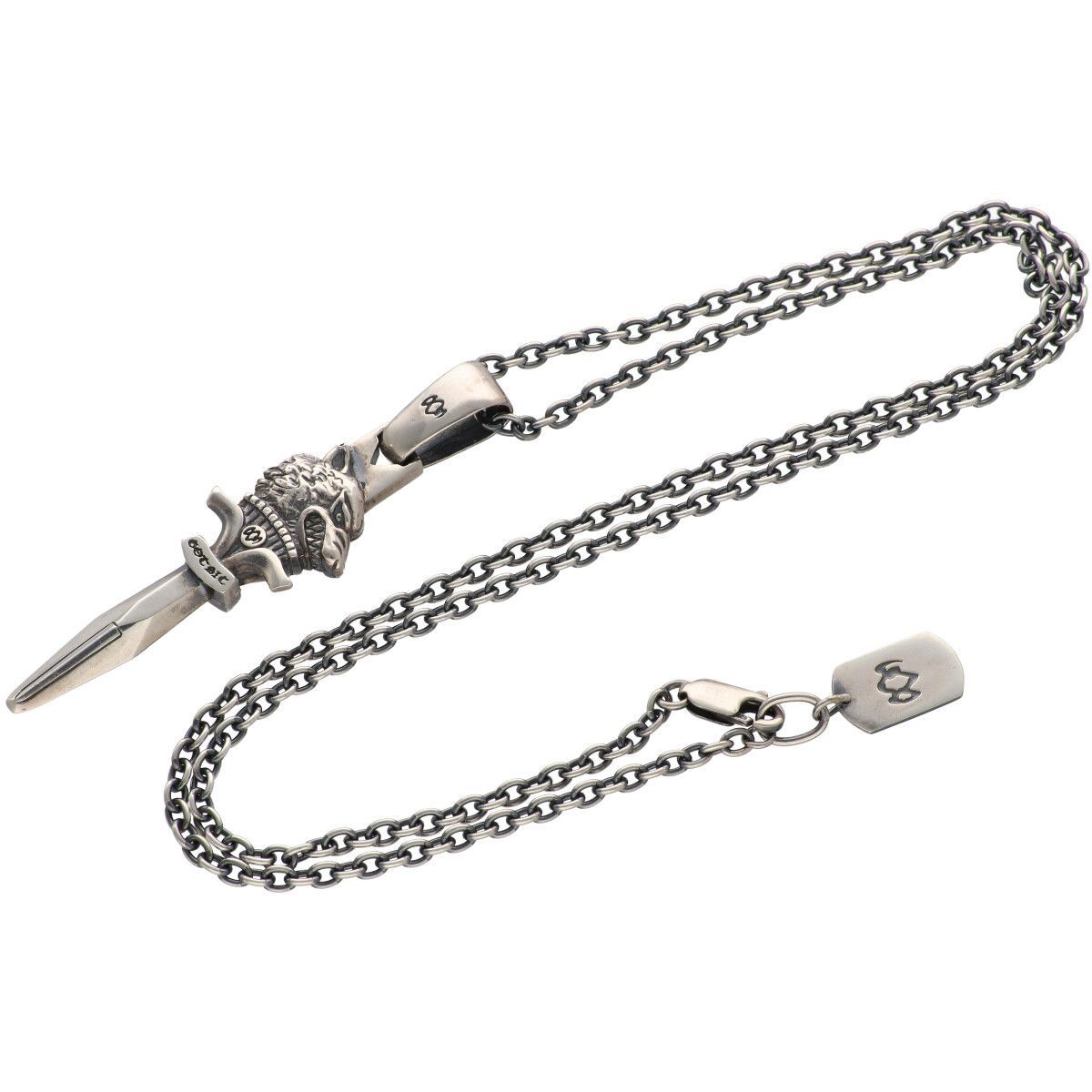 中古】 GOTHIC YOHJI YAMAMOTO ヨウジヤマモト ウルフダガーネックレス