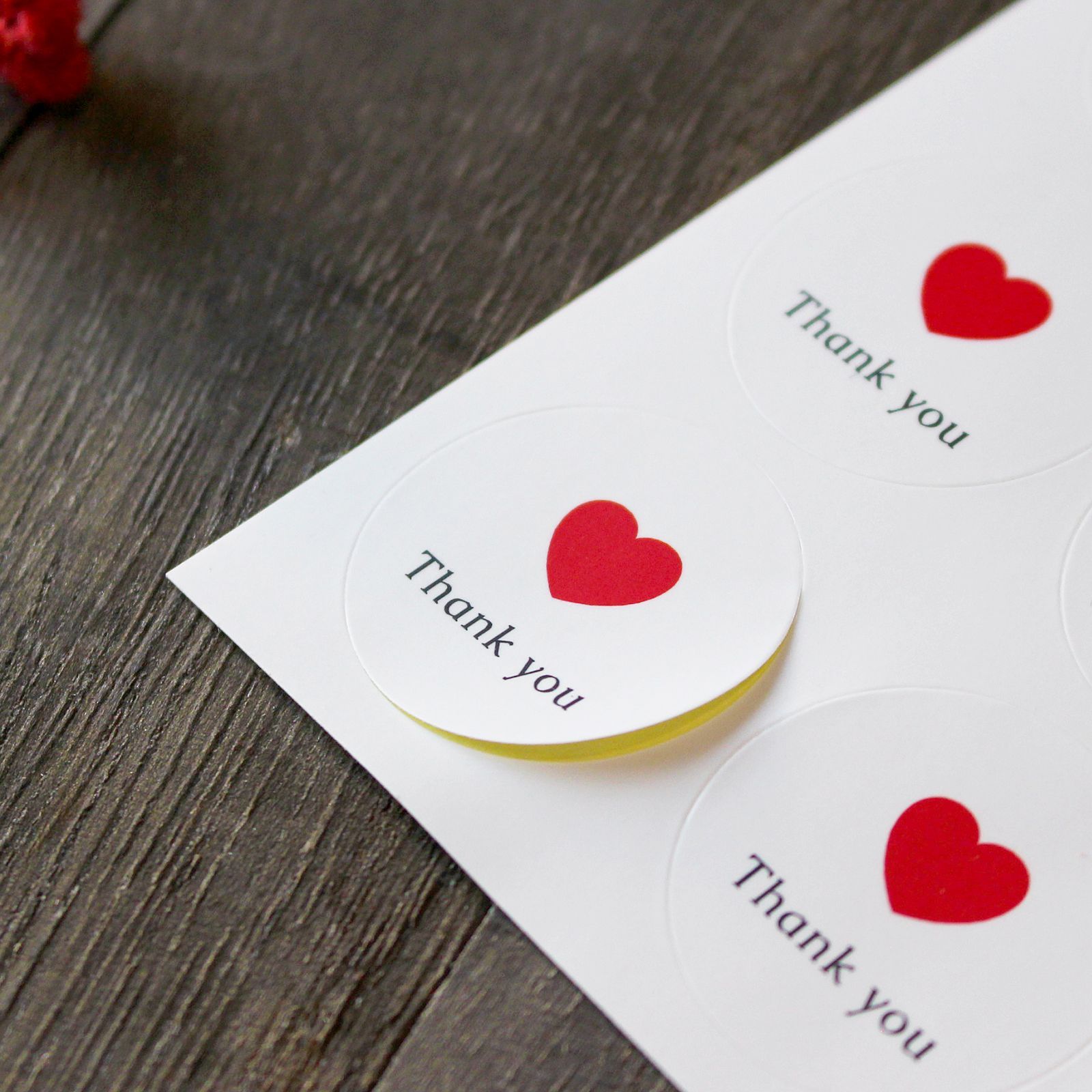 サンキューシール【54枚】※ハート・ホワイト - メルカリ