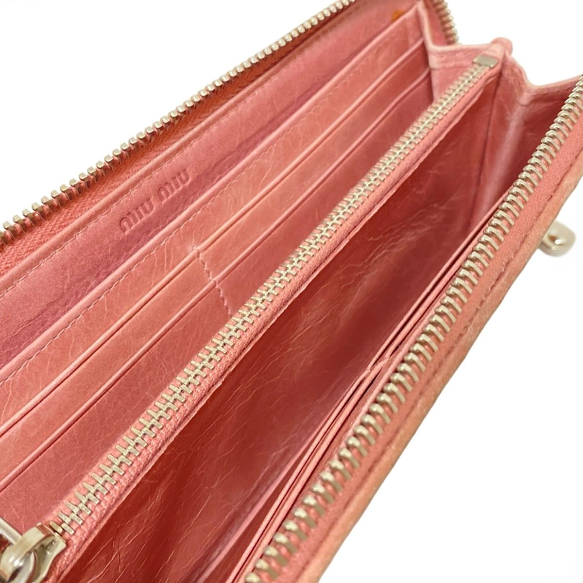 miumiu(ミュウミュウ) 長財布 マテラッセ 5M1183 ピンク L字ファスナー