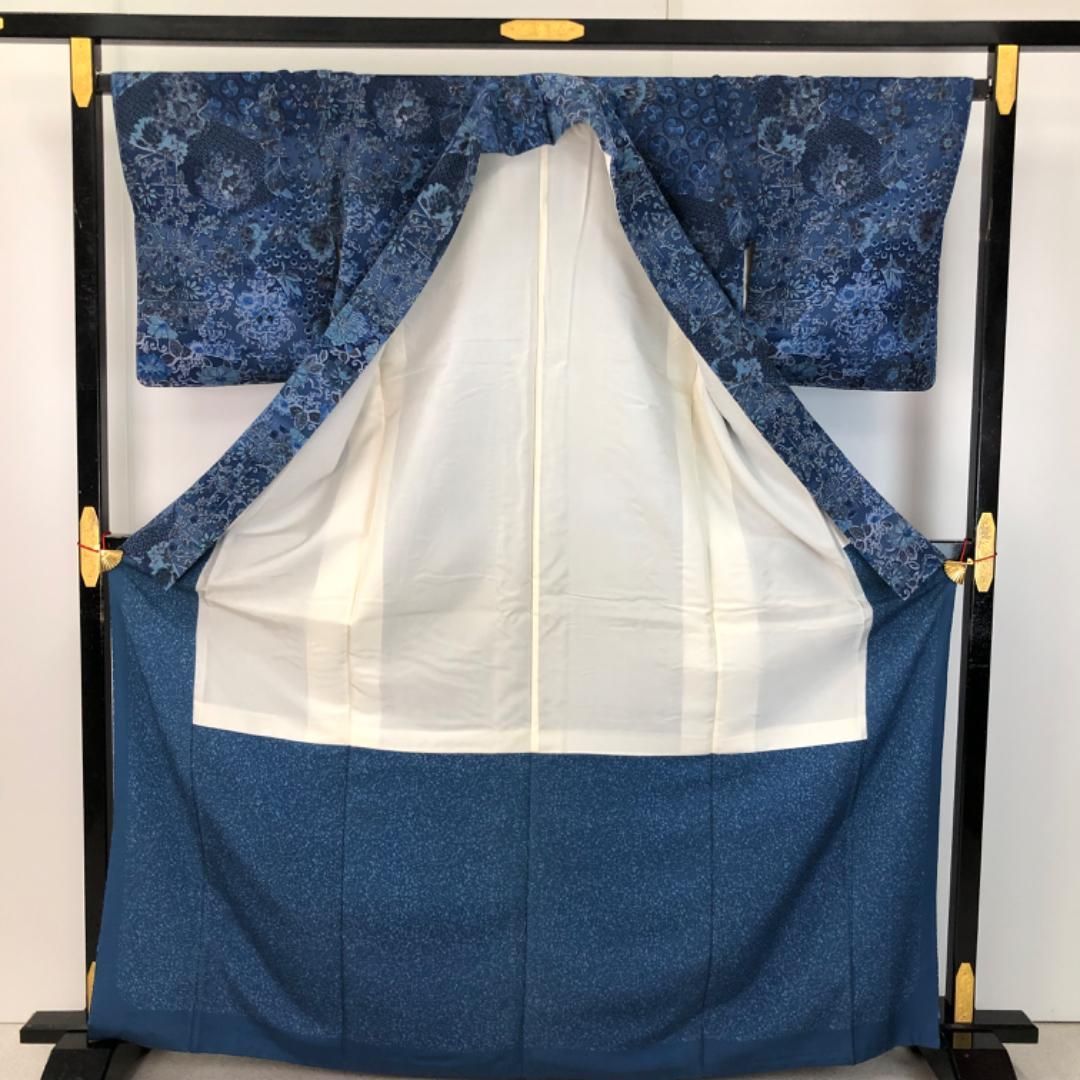 小紋 小林文次郎 江戸藍染 伊と幸 華更紗 しつけ糸 ガード加工 K-5550