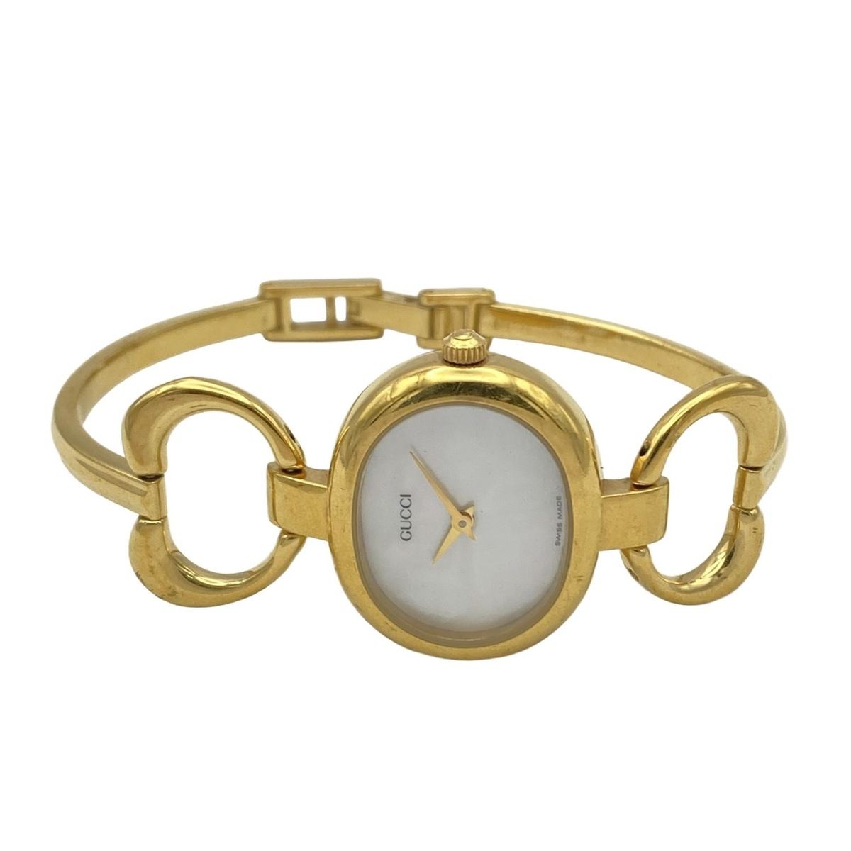 GUCCI(グッチ) 腕時計 - 1600 レディース ホワイトシェル - メルカリ