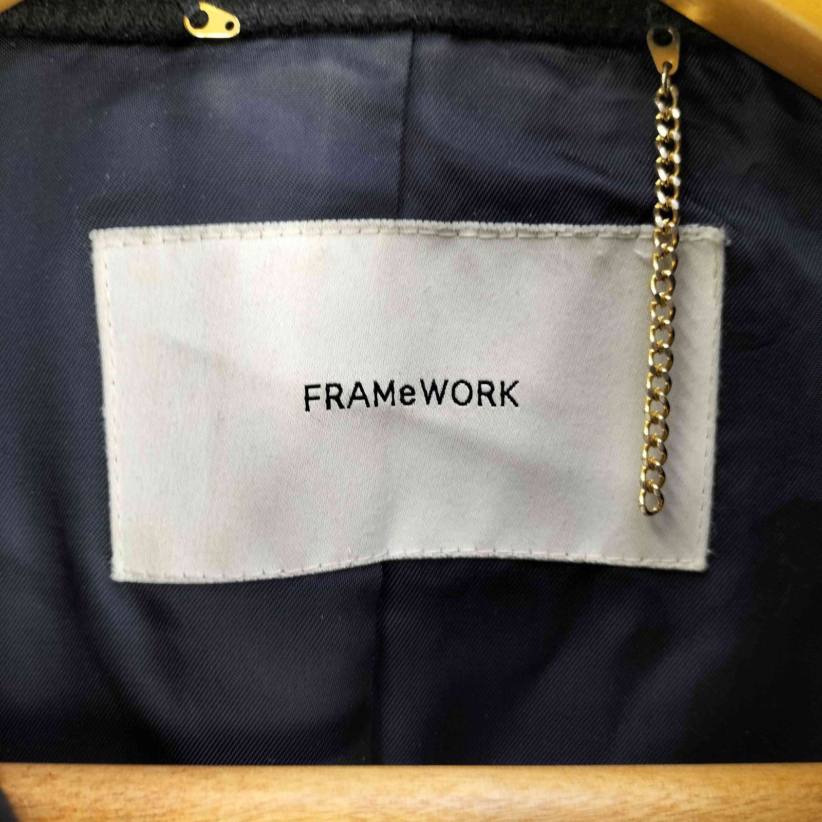 【美品】FRAMeWORK フレームワーク ラムリバーメルトンPコート FRAMeWORK（フレームワーク）の「ラムリバーメルトンPコート
