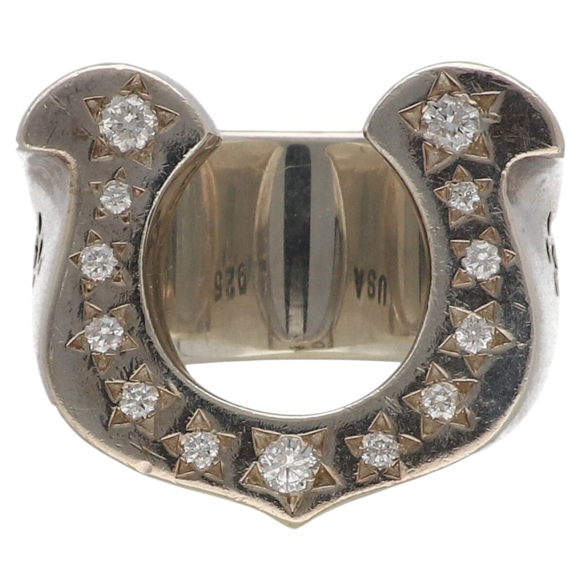 TENDERLOIN テンダーロイン 11号 ダイヤ ホースシュー リング 指輪 中古】 TENDERLOIN テンダーロイン ホースシューリング ダイヤ SV925