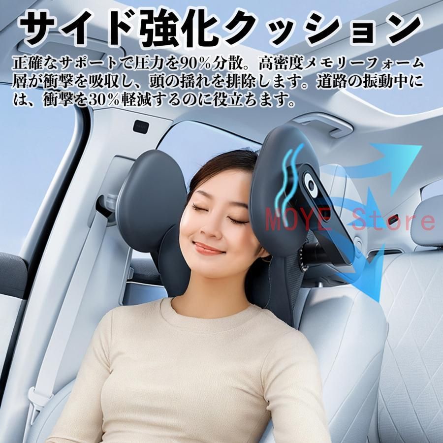 マツダ フレアワゴン 車ヘッドレスト ネックパッド ネックピロー 一体