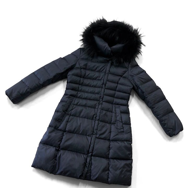 つかちゃん 新品 23区 チャイニーズラクーン ダウン ロングコート 48 美品 23区 ダウンコート ブラック Aライン 36 S レディース フード