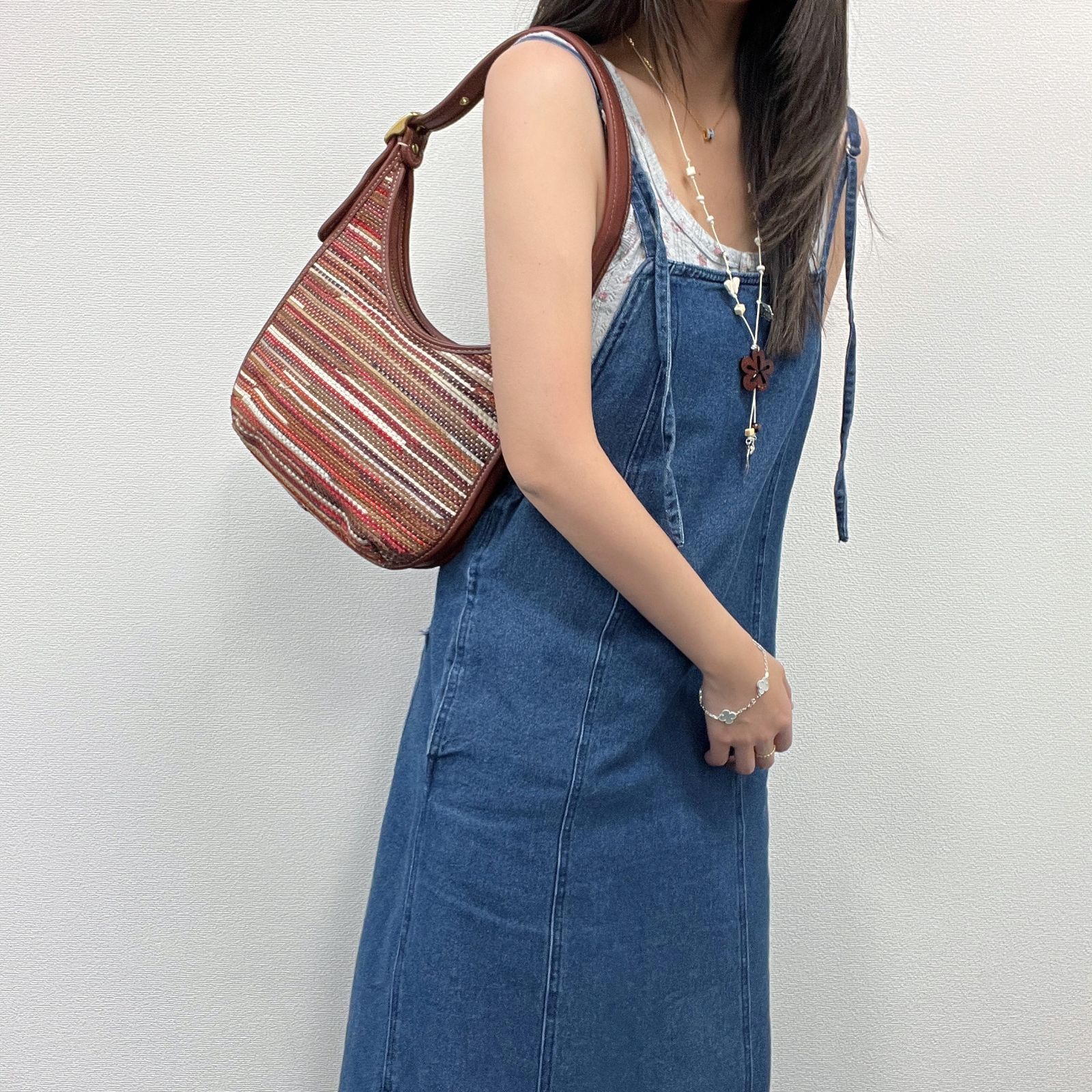 中古】COACH コーチ ワンショルダーバッグ ブラウン マルチカラー 