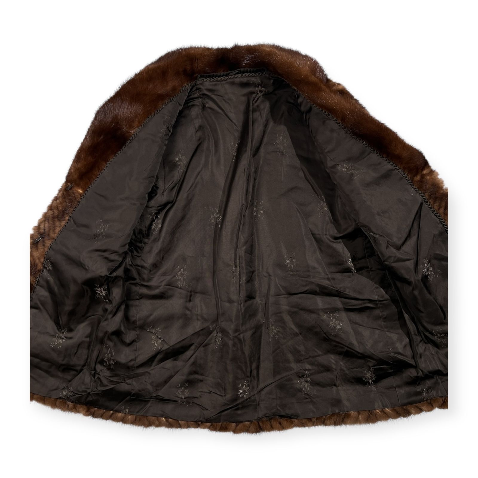 美品　ミンク　ファーコート　Lサイズ　ブラウン　SAFURON セミロング　11 SAFRON サフロン 毛皮 MINK ミンク コート サイズ 11 /本毛皮/ブラウン