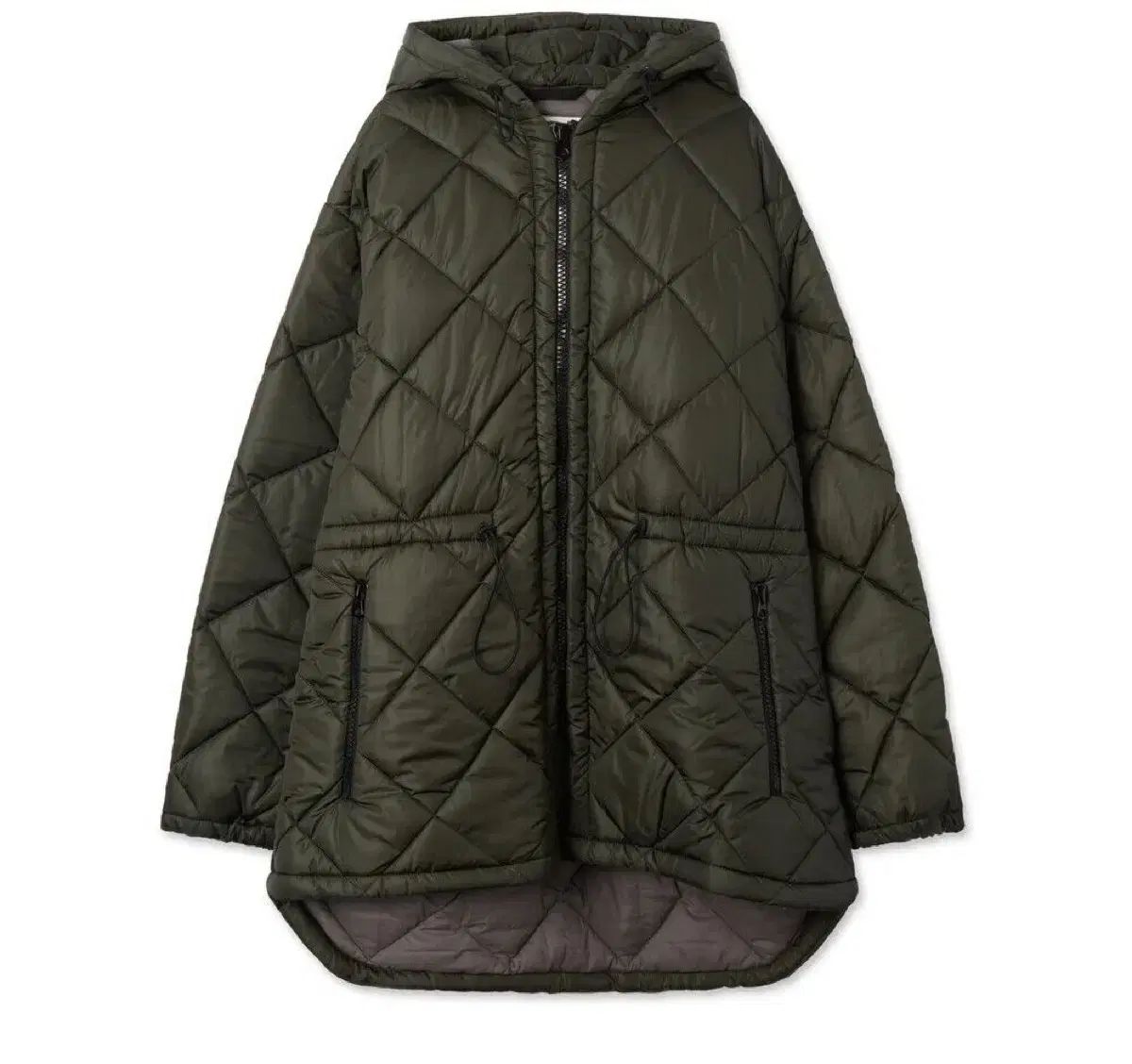 dries van noten ドリス・ヴァン・ノッテン 퀼팅 후드 자켓 カーキ