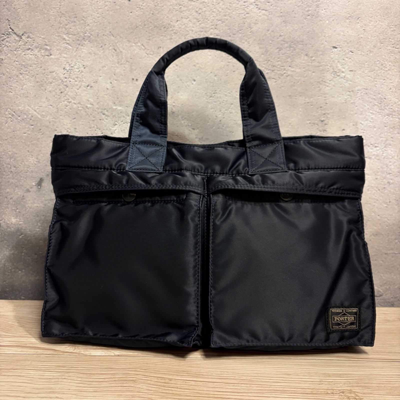 ✨PORTER ポーター TANKER トート アイアンブルー✨ 最新ファスナー 未