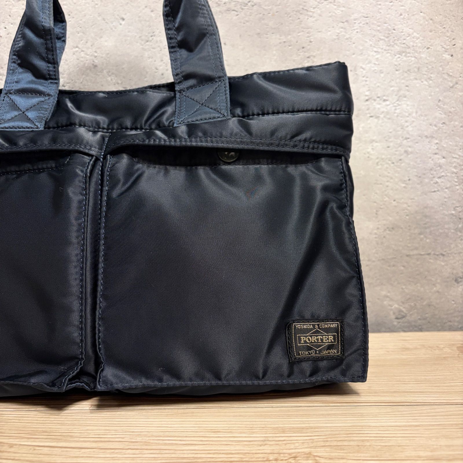 廃盤品 HEAD PORTER トートバッグ タンカー アイアンブルー 廃盤品 HEAD PORTER トートバッグ タンカー アイアンブルー PORTER