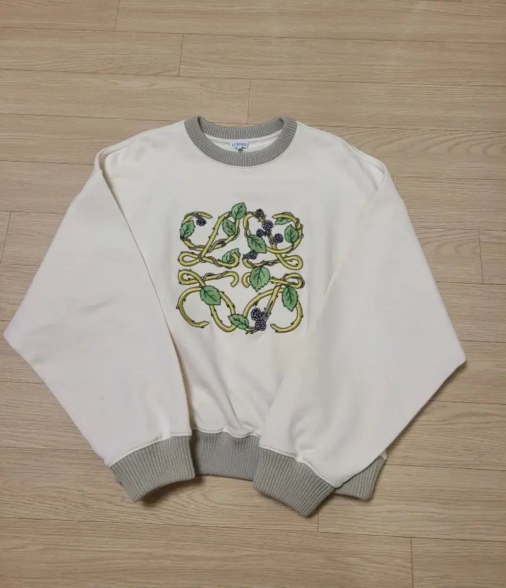 LOEWE アイボリー ロゴ 刺繍 スウェット - メルカリ