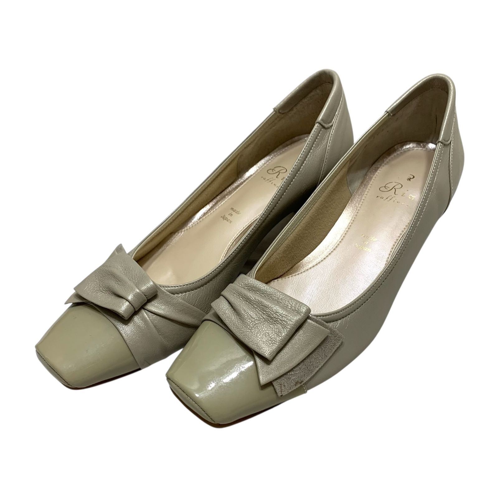 【未使用】24.0㎝　リズラフィーネ　ローヒール 極美品】リズラフィーネ (24) パンプス スクエアトゥ 切り返し