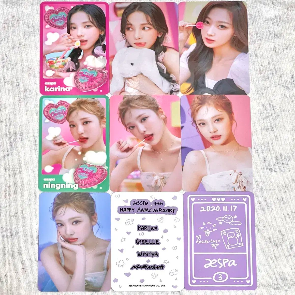 aespa トレカ 全9枚 まとめ カリナ ジゼル ニンニン ポップアップ Oh