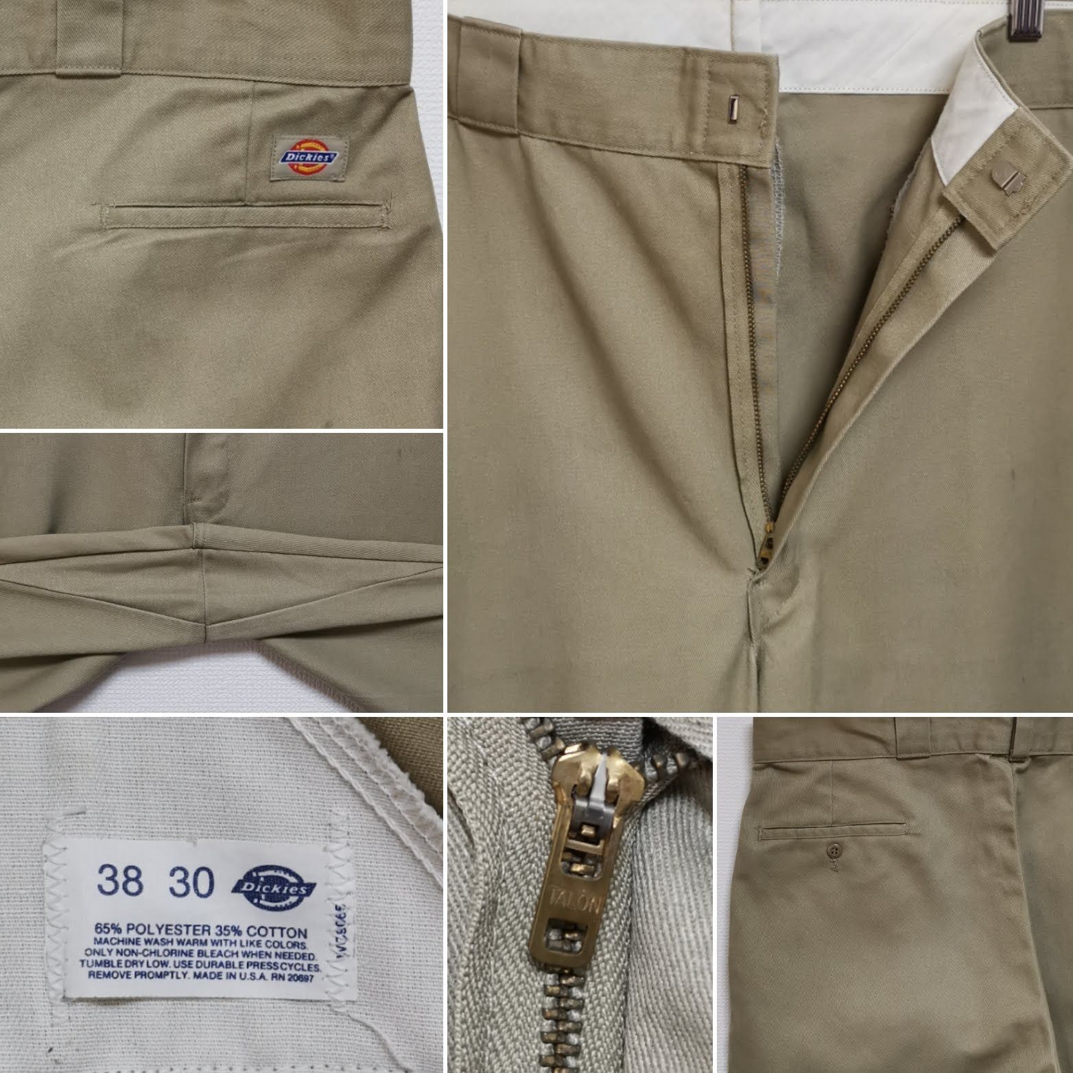 80s W38 L30 DICKIES ワークパンツ 874 カーキ USA製 - メルカリ
