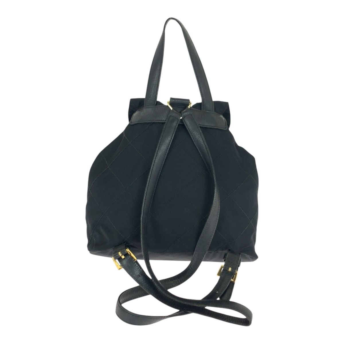 PRADA プラダ テスート キルティング 三角ロゴプレート ブラック