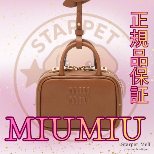 MIUMIU ミュウミュウ トリック レザーのコニャックカラー - メルカリ