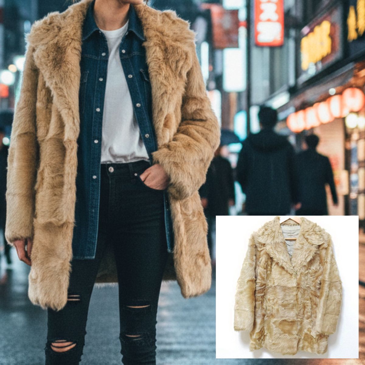 ゴージャス◎大人◎【fur jacket】ファー ジャケット 毛皮 コート 起毛 
