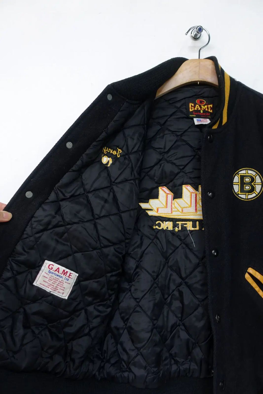 90's GAME made in u ストア s a スタジャン ジャケット GAME