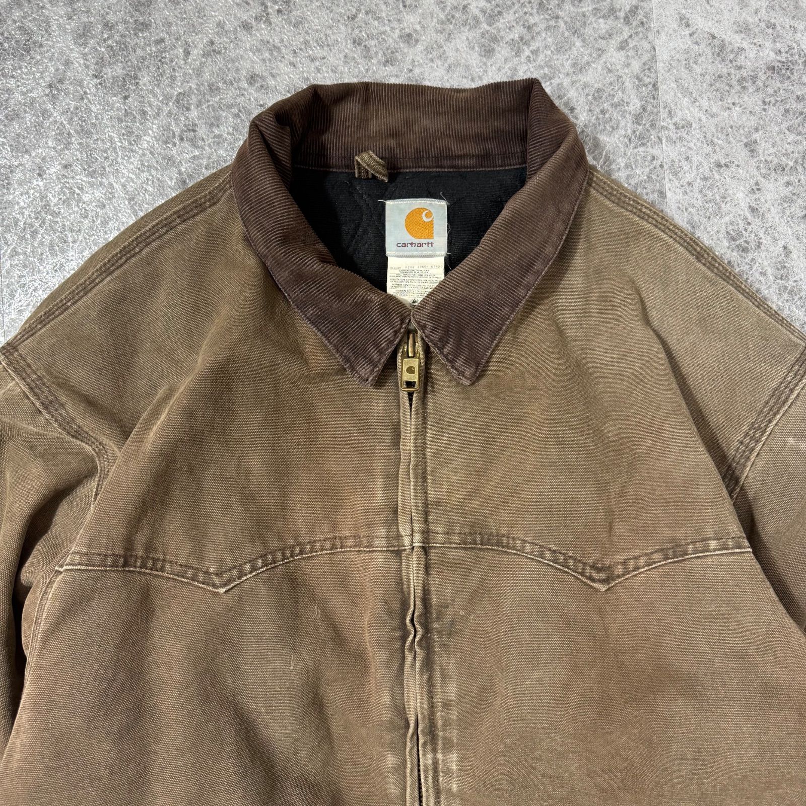 カーハート サンタフェジャケット J14 CHT XL 古着　USA製 Carhartt カーハート J14 サンタフェ ジャケット XL-R ダークブラウン