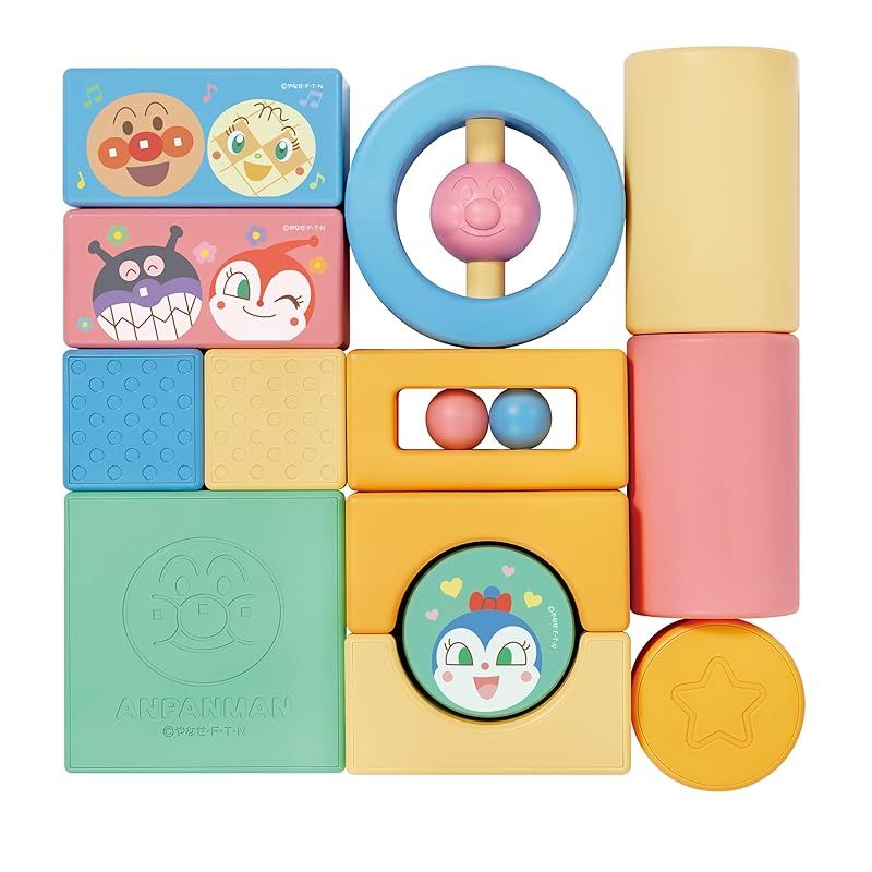 【新品】 アガツマ(AGATSUMA) アンパンマン 自然の恵 お米からうまれたつみき はじめてセット （対象年齢:0ヶ月以上） 0