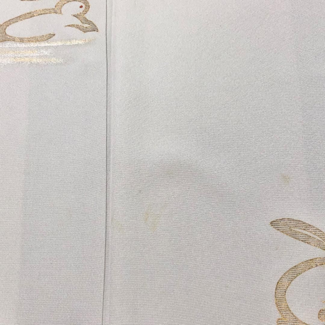 付下げ うさぎ柄 兎 金彩 白鼠色 K-5513 - メルカリ