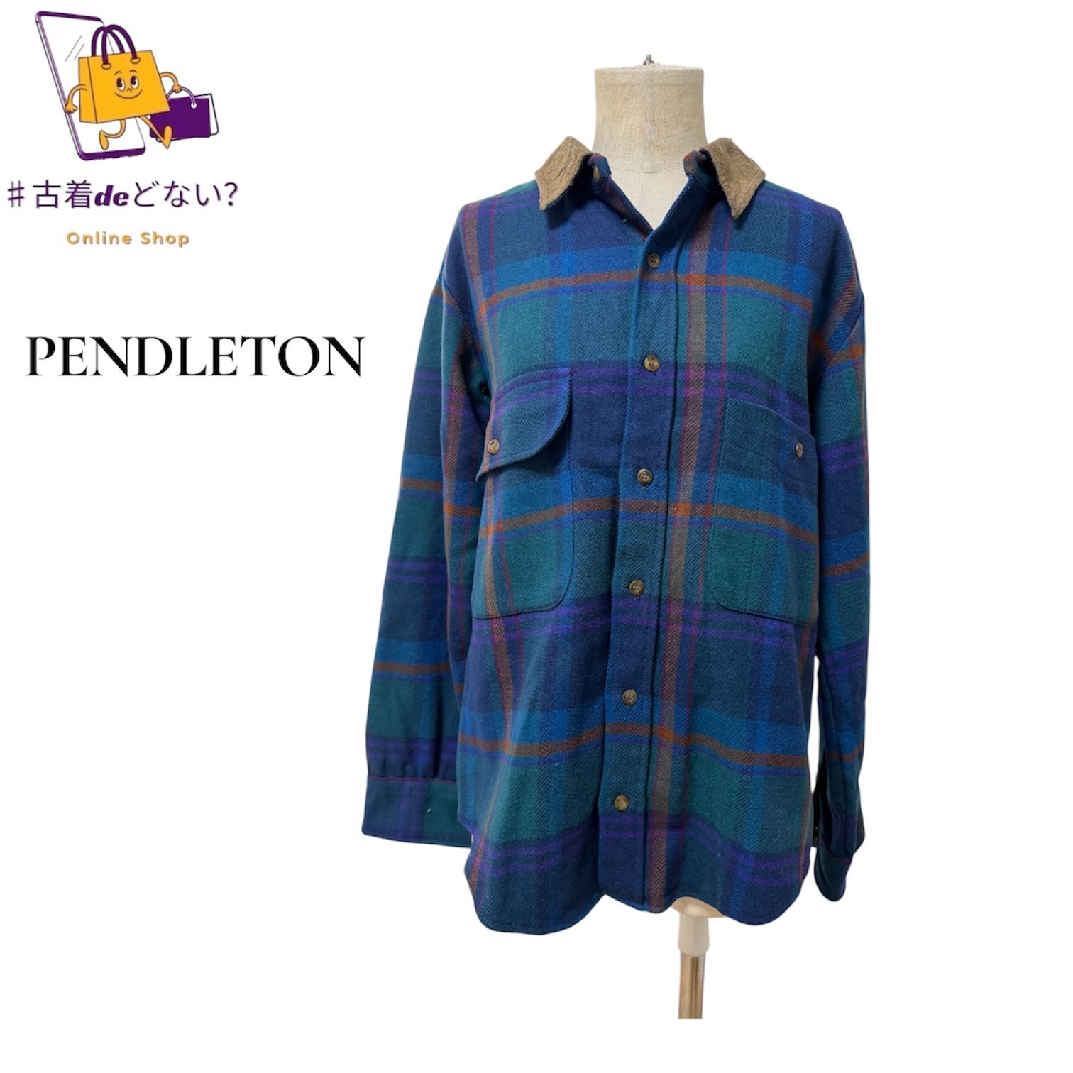 PENDLETON 70s ペンドルトン USA製 L ピュアバージンウール チェック