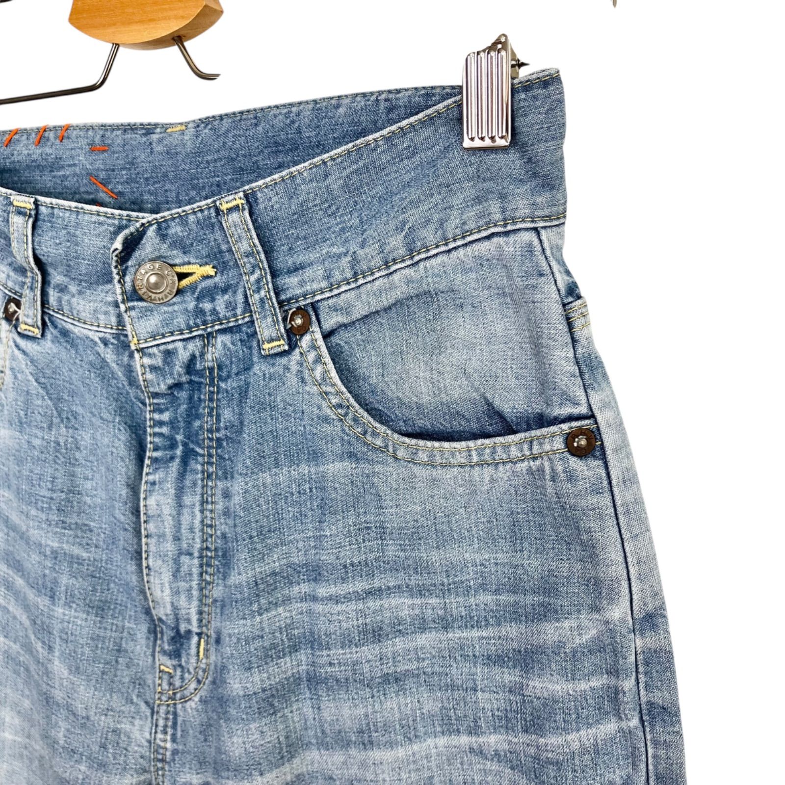 R.H.Vintage ハイウエストデニムパンツ 23 ライトブルー 青 ロン