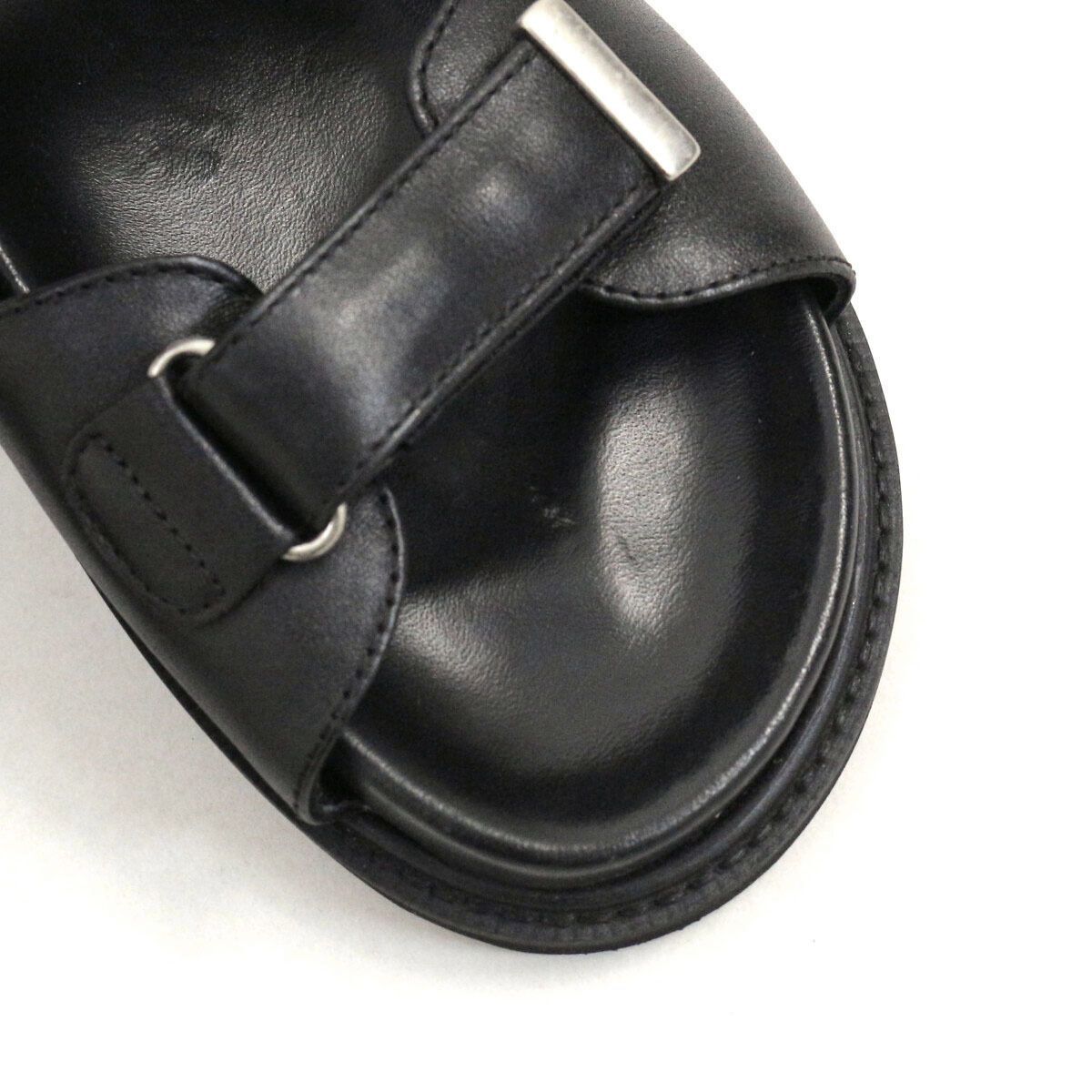 別注 ドゥーズィエムクラス × カミナンド タッチストラップ サンダル 7 黒 CAMINANDO カミナンド 23SS Deuxieme Classe別注 TOUCH-STRAP SANDALS