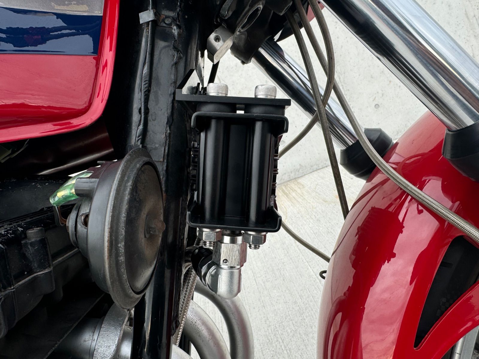 Z400GP Z550GP GPz400F オイルクーラー9インチ7段 ブラックver ポン