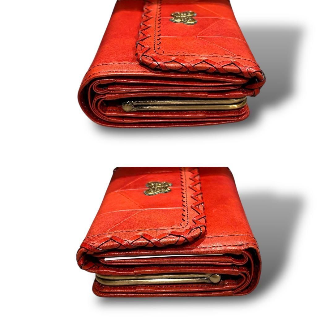 極極美品 ANNA SUI アナスイ 折り財布 三つ折り レディース がま口