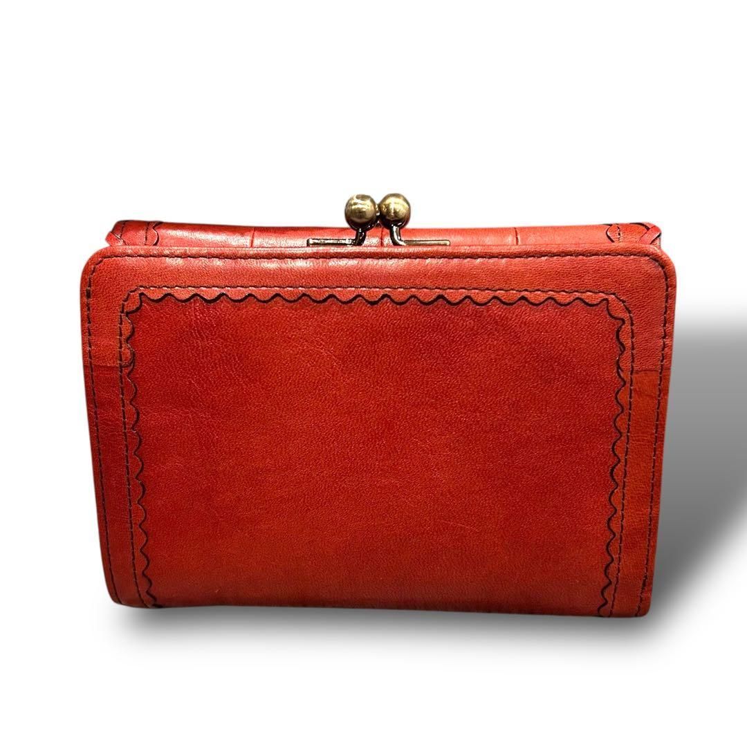 極極美品 ANNA SUI アナスイ 折り財布 三つ折り レディース がま口