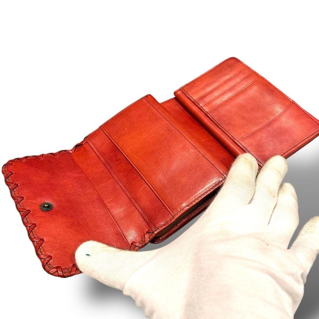 極極美品 ANNA SUI アナスイ 折り財布 三つ折り レディース がま口