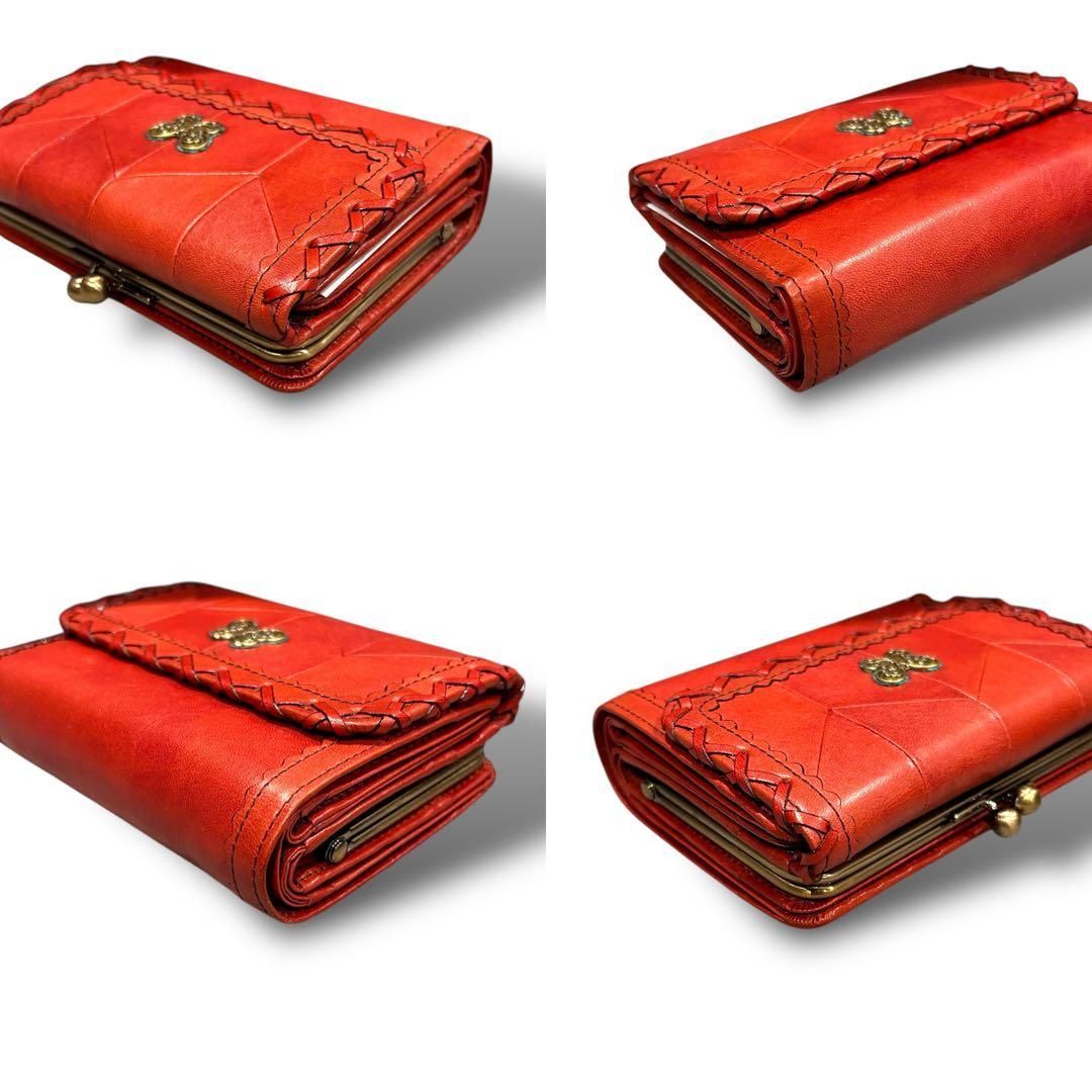 極極美品 ANNA SUI アナスイ 折り財布 三つ折り レディース がま口